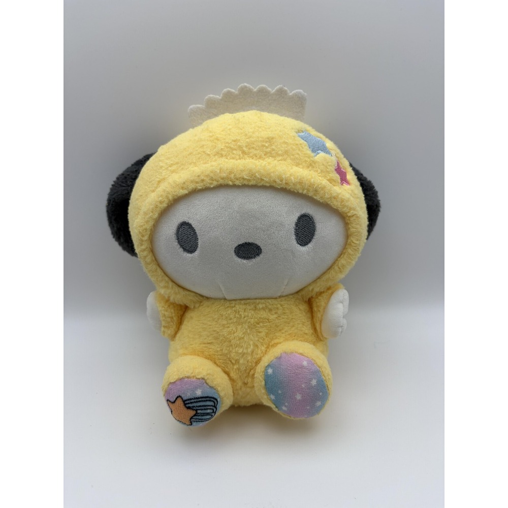 Sanrio Pochacco Plush Stuffed Animal Small Yellow Star Hoodie Wings Toy Cute